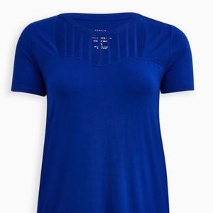 NWT Electric Blue Super Soft Slashed TShirt 6x